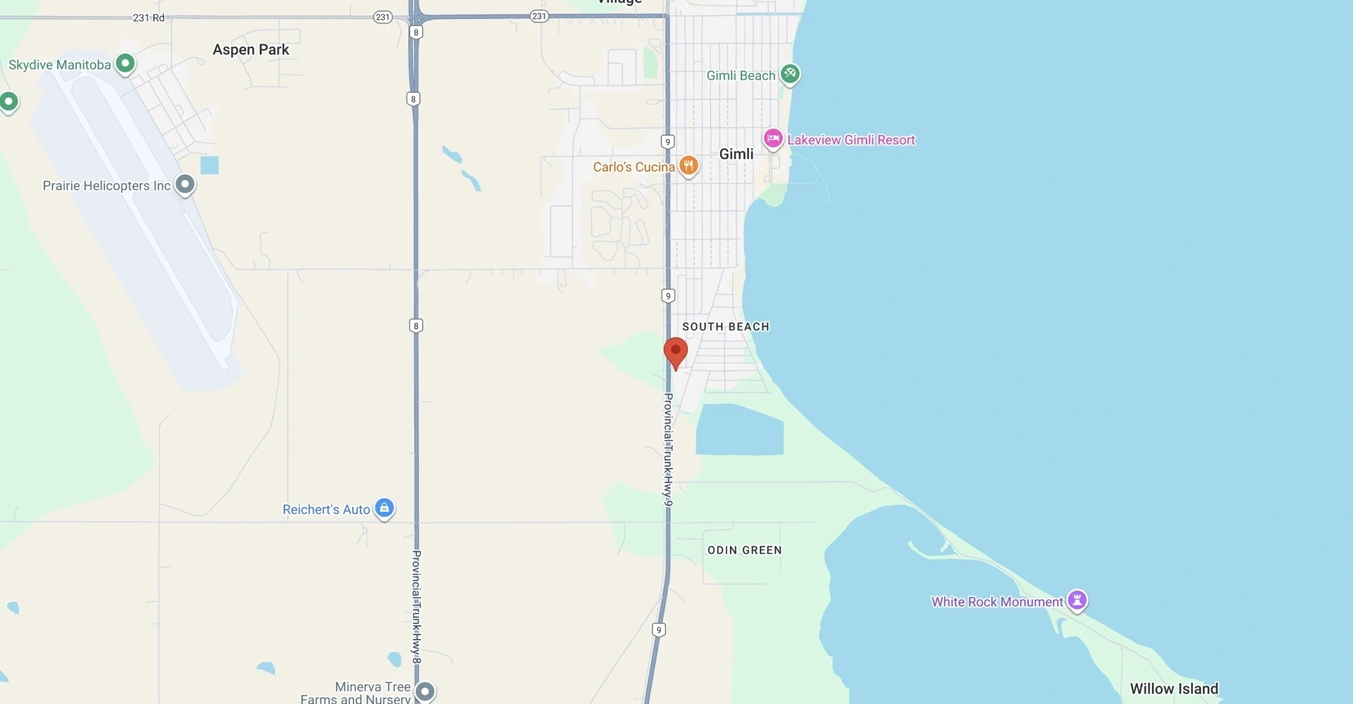 Gimli Snowmobile Centre Location En